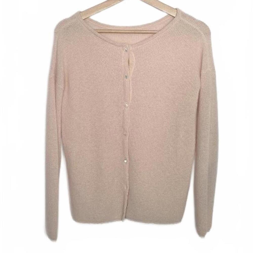 Sezane Gaspard Cardigan Jumper Pink Size XS Mohair